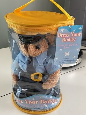 Vintage 2006 CVS Dress Your Buddy Police Officer Teddy Bear Plush Set Sealed NEW